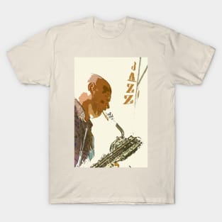 Saxophonist Jazz Poster T-Shirt